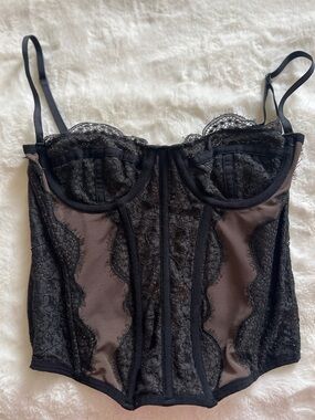 Urban Outfitters Out From Under Black Lace Bustier